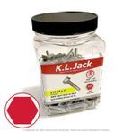 #14 x 1" Ceramic Coated Hex Washer Head Tek Screws - 210 Per Jar