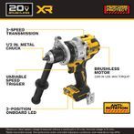 Dewalt 20V MAX XR 2-Tool 1/2" Hammer Drill And High Torque 1/4" Impact Driver 4.0Ah Combo Kit