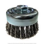 CGW 60539 Knot 4" Wire Cup Brush .020 Carbon 1-1/4" Trim 5/8"-11 AH