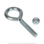 10-24 x 2-1/4" OAL Zinc Plated Bent Wire Eyebolt with Nut - 20 per Box
