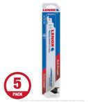 Lenox Lazer 9108R Heavy Duty 9" x 8 TPI Recip Saw Blade For Metal, 5-Pack
