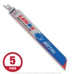 Lenox Lazer CT 9" x 8 Tooth Carbide Tipped Reciprocating Blade - 5 per Pack