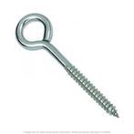 1/4" x 3-3/4" Overall Length Stainless Steel Lag Eye Bolt - 10 per Box