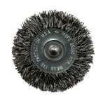 CGW 60170 Crimp 2" Wire Wheel Brush .014 Carbon 1/4" Face 1/2" Trim 1/4" Shank