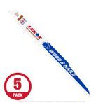 Lenox 956R - 9" x 6 TPI Bi-Metal Reciprocating Blade for Wood, 5-pack