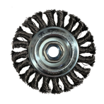 CGW 60502 Knot 4" Wire Wheel Brush Std. .020 Carbon 1/2" Face 7/8" Trim  5/8"-11 AH