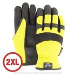 Mechanics Style Hi-Vis Yellow Glove 2XL