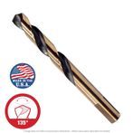 17/64" Mechanics Length Drill 3 Flats Shank 135° pt. - 12 per Pack