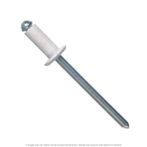 1/8" Diameter x 3/16"-1/4" Grip White Aluminum Blind Rivet