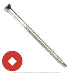 #6 x 2-1/4" Zinc Plated Trim Head Drywall Square Drive Tek Screw - 3,000 per Case