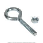 1/4-20 x 2-5/8" OAL Zinc Plated Bent Wire Eyebolt with Nut - 20 per Box