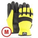 Mechanics Style Hi-Vis Yellow Glove Medium