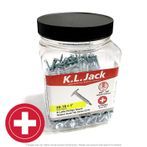 #8 x 1" Zinc Plated K-Lathe Round Washer Head Tek Screw - 350 Per Jar