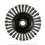 CGW 60521 Knot 4" Wire Wheel Brush Stringer .020 Stainless 1/4" Face 7/8" Trim  5/8"-11 AH