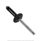 1/4" Diameter x 3/16"-3/8" Grip Black Aluminum Split Type Rivet - 15 per Box