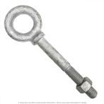 1/4"-20 x 2" Hot Dip Galvanized Shoulder Eye Bolt with Nut