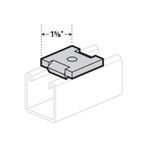 3/8" No-Twist Square Strut Washer, Zinc Plated