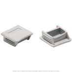 Gray Plastic End Cap for 1-5/8" Square Strut
