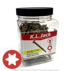 #14-20 x 2-3/4" Ceramic Finish Flat Head Star Drive Winged Self-Drilling Wood to Metal Screw - 100 Per Jar
