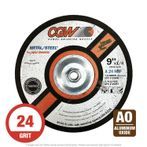 CGW 35657 A24N Grinding Wheel 9" x 1/4" x 5/8"-11 T27 AO 10 per Box