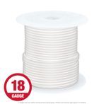 Primary Wire 18 Gauge White 100 ft. Spool