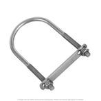 3/8"-16 x 2" Pipe x 3-5/8" Deep Stainless Steel U-Bolt - 10 per Box