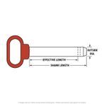 5/8" x 5-1/2" Steel Hitch Pin with Handle and Retaining Clip Included