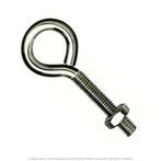 1/4"-20 x 3" Stainless Steel Wire Turned Eye Bolt with Nut - 10 per Box