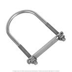 5/16"-18 x 2" Pipe x 3-1/2" Deep Stainless Steel U-Bolt - 10 per Box