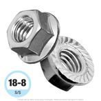 5/16"-18 Stainless Serrated Flange Whiz Lock Nut 18-8