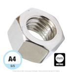 M4-.7 Stainless Steel Finish Hex Nut A4
