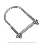 3/8"-16 x 2-1/2" Pipe x 4-1/8" Deep Stainless Steel U-Bolt - 10 per Box