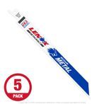 Lenox 818R - 8" x 18 TPI Bi-Metal Reciprocating Blade for Metal, 5-pack
