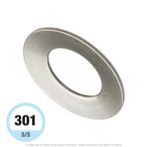 1/2" Belleville Washer 301 Stainless Steel, 1.063" O.D., Load at Flat = 5488 lbs.