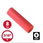 3/16" x 6" Flexible Dual Wall Adhesive-Lined Red Heat Shrink Tubing - Pack of 8