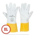 Tillman 25B 4" Cuff Lightweight Pearl Deerskin Leather Welding Gloves XL