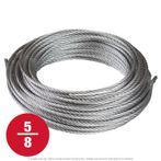 5/8" x 100 ft. Galvanized 6x25 Wire Rope
