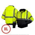 Pyramex Class 3 Hi-Vis Lime/Blk Bomber Jacket XL