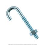 5/16"-18 x 5" Overall Length J-Bolt with Nut - 10 per Box