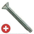 1/4"-20 x 2-1/2" Zinc Plated Phillips Flat Head Thread Cutting Screw Type F