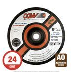 CGW 35656 A24N Grinding Wheel 9" x 1/4" x 7/8" T27 AO 25 per Box