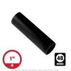 1" x 48" Flexible Dual Wall Adhesive-Lined Black Heat Shrink Tubing