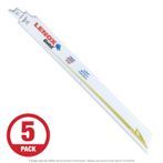 Lenox Gold 12114GR 12" x 14 TPI Heavy Duty Recip Saw Blade for Metal, 5-Pack