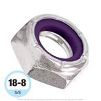 1/4"-20 Stainless Steel Thin Jam Nylon Insert Locknut 18-8