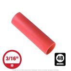 3/16" x 48" Flexible Dual Wall Adhesive-Lined Red Heat Shrink Tubing