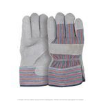 Rubberized Cuff Leather Work Glove Large