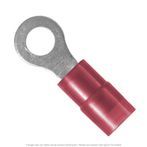 Nylon Insulated Ring Terminal Red 22-18 AWG, 3/8" Stud - 50 Pack