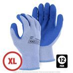 Latex Palm Coated Cotton-Poly Shell XL - 12 Pairs Per Bag