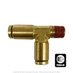 DOT Push-To-Connect Run Tee, 1/4T x 1/4 MPT x 1/4T