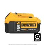 DeWalt 20V 5.0 Ah XR Li-Ion Battery - 1 per Pack
